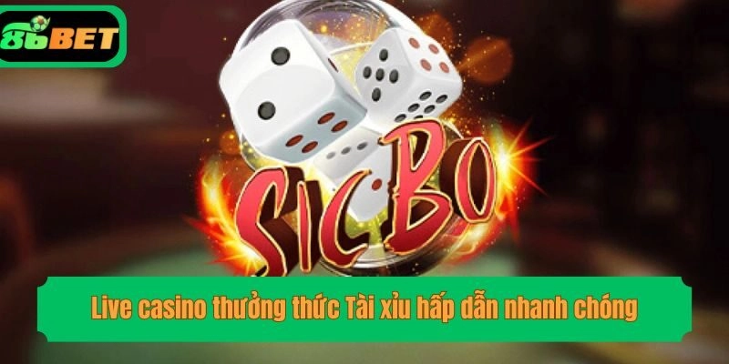 Live casino thưởng thức Tài xỉu hấp dẫn nhanh chóng